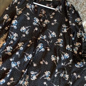 Black and cream midi dress